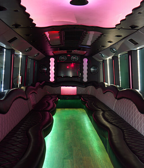 sound system on limo bus